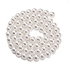 Baking Paint Pearlized Glass Pearl Round Bead Strands PEAR-H019-02B-04-3
