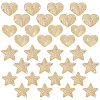32Pcs 4 Styles Handicraft Beading Felt Appliques PATC-WR0001-05-1