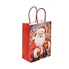 Christmas Paper Santa Claus Printed Tote Bags ABAG-P015-04A-3