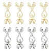 4Pcs Locking Double Brass Bead Tips KK-YW0004-62P-2