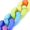 Handmade Opaque Acrylic Curb Chains AJEW-JB00573-3