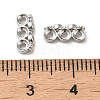 Brass Micro Pave Clear Cubic Zirconia Slide Charms KK-G481-01P-3