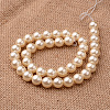 Polished Round Grade A Shell Pearl Bead Strands BSHE-M027-6mm-24-2