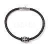 Braided Leather Cord Bracelets BJEW-JB11387-01-2