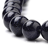 Synthetic Blue Goldstone Beads Strands G-S259-41-10mm-3