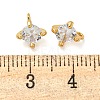 Rack Plating Brass Micro Pave Clear Cubic Zirconia Charms KK-Z045-11B-G-3