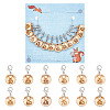 12Pcs 12 Style Sheep with Number Wood Pendant Locking Stitch Markers HJEW-AB00642-1