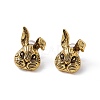 Alloy Rabbit Stud Earrings with 925 Sterling Silver Pins for Women EJEW-I275-01AG-1