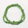Handmade Evil Eye Lampwork Flat Round Bead Strands LAMP-L058-12mm-02-2