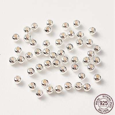 925 Sterling Silver Beads STER-S002-12-2mm-1