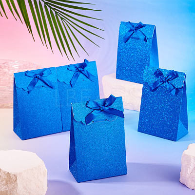 Rectangle Glitter Paper Gift Bags CARB-TAC0002-05C-1