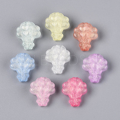 Luminous Frosted Transparent Acrylic Beads TACR-T029-22M-1