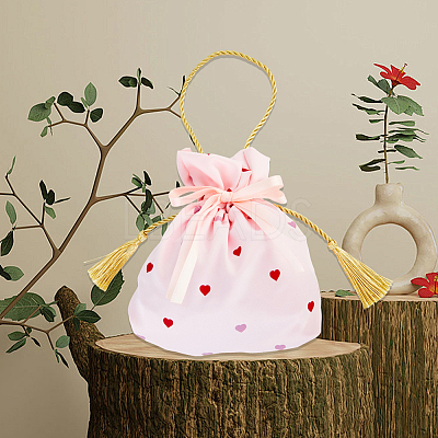 Heart Printed Cloth Drawstring Storage Bags ABAG-WH20010-20C-02-1