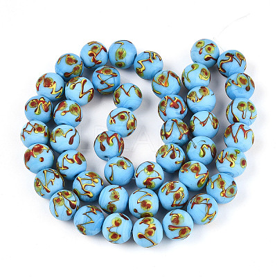 Handmade Lampwork Beads Strands LAMP-N028-05E-1