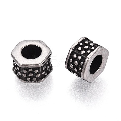304 Stainless Steel European Style Large Hole Beads STAS-T072-97AS-1
