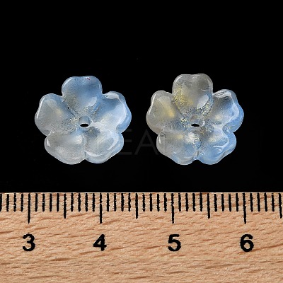 Dyed & Heated Gradient Color Glass Bead Cap GLAA-D307-01M-1