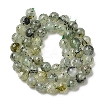 Natural Prehnite Beads Strands G-G457-8mm-03-1
