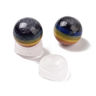 Chakra Round Natural Gemstone Display Decorations DJEW-G032-02M-1