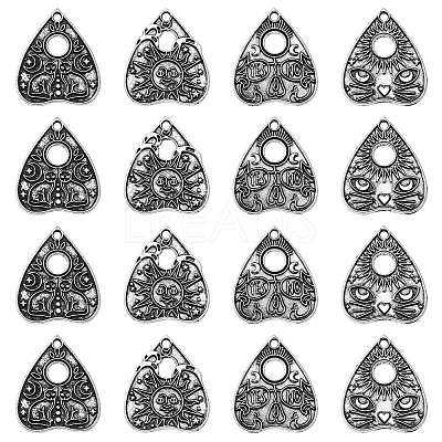 20Pcs 4 Styles Tibetan Style Alloy Pendants TIBEP-CJ0003-36-1