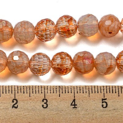 Baking Paint Glass Bead Strands GLAA-G116-02A-1