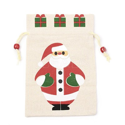 Christmas Theme Cotton Fabric Cloth Bag ABAG-H104-A04-1