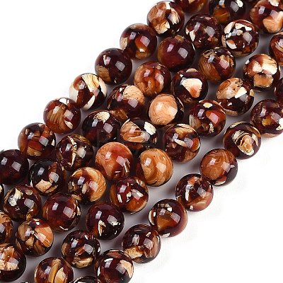 Sythetic Amber Beads Strands G-M199-02B-1