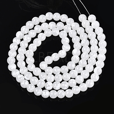 Baking Paint Glass Beads Strands DGLA-N015-8mm-01-1