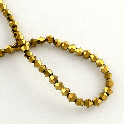Electroplate Glass Bead Strands EGLA-R094-3mm-01-1