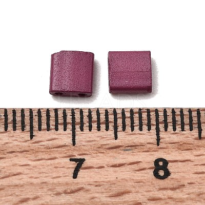 2-Hole Baking Paint Glass Seed Beads SEED-S023-17C-43-1