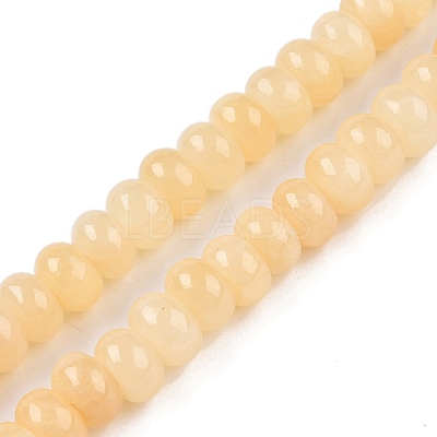 Natural Yellow Jade Beads Strands X-G-T138-74B-1
