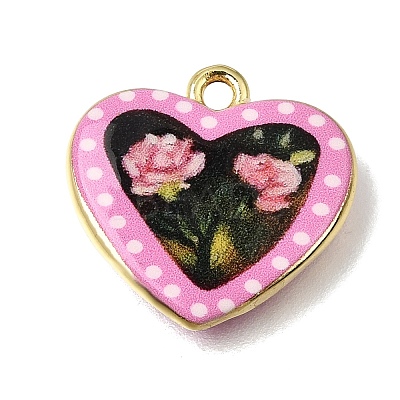 Printed Brass Pendants KK-CBAE379-02G-C-1