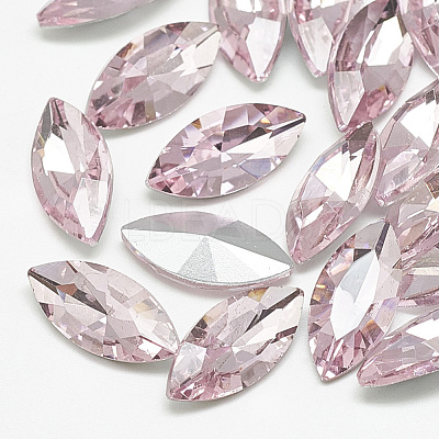 Pointed Back Glass Rhinestone Cabochons RGLA-T083-7x15mm-10-1