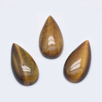 Natural Tiger Eye Cabochons G-P384-M03-1