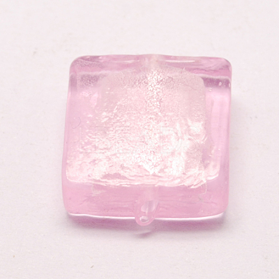 Handmade Silver Foil Lampwork Beads FOIL-S006-20x20mm-02-1