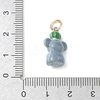 Brass Enamel Pendants KK-CBAE20A-01C-G-1