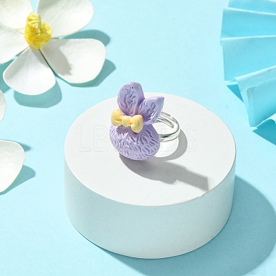 Bunny Resin Finger Ring RJEW-JR00638-01-1