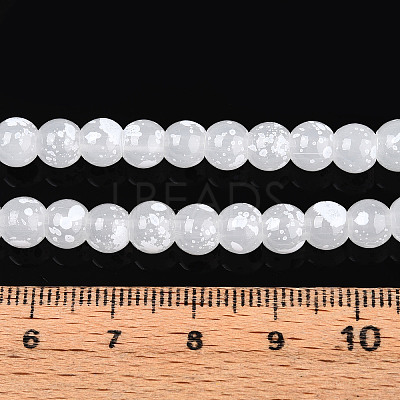 Baking Paint Glass Beads Strands DGLA-N015-6mm-01-1