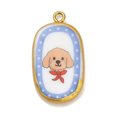 Printed Porcelain Pendants LS-STAS-C183-03B-01-1