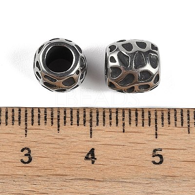 304 Stainless Steel European Beads STAS-C108-09D-AS-1