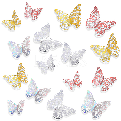 8 Sets 4 Colors PET Mirror Wall Stickers DIY-CP0009-15B-1
