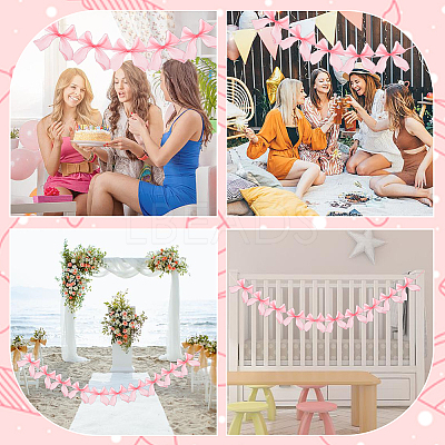 1Pc Polyester Bowknot Hanging Banners FEPA-CP0001-03-1