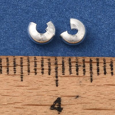 Brass Crimp Bead Cover KK-K383-07C-S-1