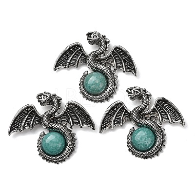 Natural Amazonite Pendants GG-CBA0251-03B-AS-1