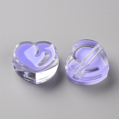 Transparent Enamel Acrylic Beads TACR-S155-004J-1