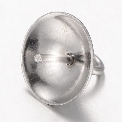 304 Stainless Steel Cup Pearl Peg Bails Pin Pendants X-STAS-L143-01-1