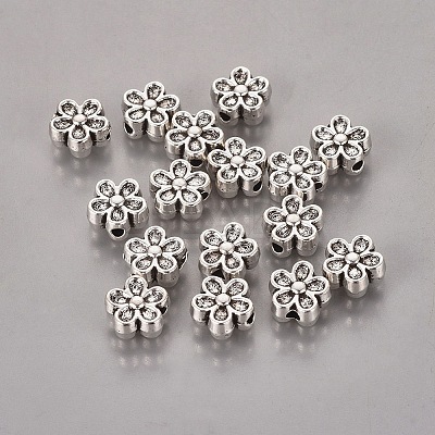 Tibetan Style Alloy 3D Flower Beads LS-LF0476Y-1