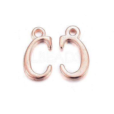 Rose Gold Plated Alloy Letter Pendants LS-X-PALLOY-J718-01RG-C-1