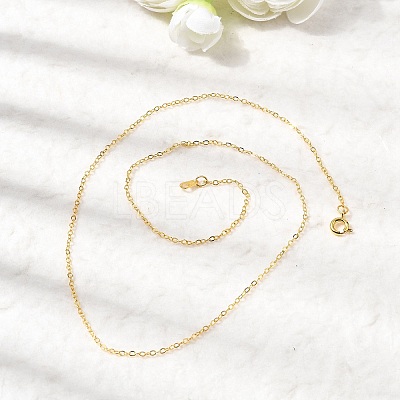 Brass Cable Chain Necklaces SW028-G-1