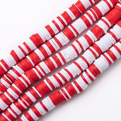 Handmade Polymer Clay Beads Strands CLAY-R089-6mm-T02B-01-1
