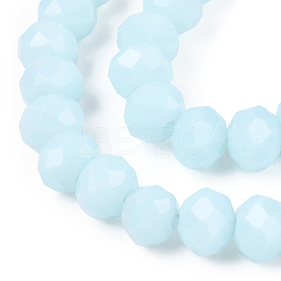 Opaque Solid Color Glass Beads Strands EGLA-A034-P8mm-D06-1